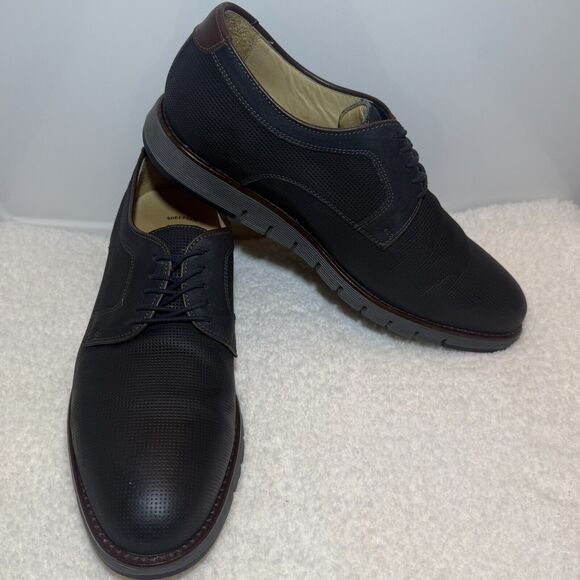 JOHNSTON & MURPHY J&M 1850 LEATHER SHEEPSKIN CASUAL SHOES Size 9M - Picture 1 of 10